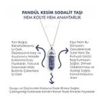 Doğaltaş Sodalit Taşı Pandül Kesim Kadın Erkek (unisex) İster Kolye İster Anahtarlık