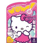 Doğan Çocuk Wow! Hello Kity Boyama Kitabı - Boya, Yapıştır, İngilizce Öğren! Türkçe İngilizce Sözcükler