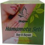 Doğan Hamamotu Seti Tüy Dökücü Toz Bay Bayan 100 gr Kase Spatula Kolonyalı Mendil - Naturel