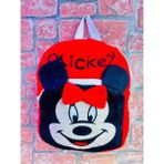 Doğan Hediyelik Peluş Çocuk Sırt Çantası - Labubu Hello Kitty Kuromi Stitch Mickey Mouse Bugs Bunny Çanta - Kırmızı