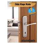 Doğan Oda Kapı Kolu İnox Aynalı Sağa Sola Uygun İç Dış Ahşap Oda Kolu 1 Takım