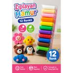 Doğan Oyuncak Dünyası 12 Renkli Zıplayan Hamur Yumuşak Kil Hamur Kıvamında Zıplayan Kil