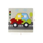 Doğan Oyuncak Dünyası Ahşap Araba Puzzle - Bebekleri İçin Puzzle - Ahşap Yapboz Oyuncak - Oyuncak Yap-boz - 4 Parça Puzzle
