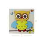 Doğan Oyuncak Dünyası Ahşap Baykuş Puzzle - Bebekleri İçin Puzzle - Ahşap Yapboz Oyuncak - Oyuncak Yap-boz - 4 Parça Puzzl