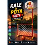 Doğan Oyuncak Dünyası Kale ve Pota Seti - Futbol Kalesi ve Basketbol Potası Oyunu - Basket Atma Oyunu Basketbol Maçı - Fut
