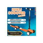 Doğan Oyuncak Dünyası Lupa Katlanabilir Işıklı 3 Tekerlekli Turuncu Scooter - Işıklı Scooter - Slikon Teker Scooter - Çocu