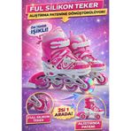 Doğan Oyuncak Dünyası SNW-880 Premium Slikon Tekerli Paten - Işıklı Silikon Tekerli Paten Alıştırma Pateni - Silikon Tekerlekli