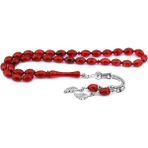 Doğan Silver Hareli Toz Kehribar Tesbih DGN1150 - Beyaz