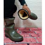 Doğan Yeşil İçi Yünlü Kaymaz Taban Kar Yağmur Çizmesi