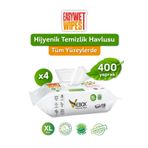 Doganbazaar Vebox Easy Wet Wipes Yüzey Temizleme Havlusu 4x100 400 Yaprak
