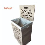 Dogant %100 Mdf Ahsap Camasır Sepetı Kahverengı
