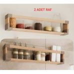 Dogant 2 Adet Ahşap Duvar Rafı 8X16x58