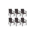 Dogant 6 Adet Werty Home Rattan Sandalye, Kahverengi, Bahçe Sandalyesi