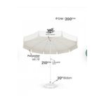 Dogant Anadolu Havuz Bahçe Balkon Plaj 2 Mt 10 Telli Polyester Bej Şemsiye + Bİdon + Kılıf