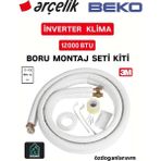 Dogant Inverter 12000 Btu Klima Montaj Seti Kiti 1/4 - 3/8 3 Metre Alamünyum Boru - İNVERTER KLİMA 3 METRE BORU SETİ KİTİ