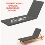 Dogant Ithal Şezlong Süngersiz Kılıf Sıvı Geçirmez Fermuarlı 180*55*5 cm - Gri