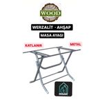 Dogant Metal Katlanır Masa Ayağı, Werzalit Ahşap Masalar İçin, Gri