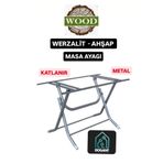 Dogant Metal Katlanır-Werzalit Ahşap 80 ve 90 cm Yuvarlak Masalar Için Katlanabilir Masa Ayağı