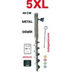 Dogant Plaj Bahçe Deniz Kamp Şemsiye Sabitleme Metal Kazık 48 cm - Antik Bronz