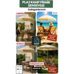 Dogant Plaj Deniz Balkon Teras Bahçe Şemsıyesi - Krem