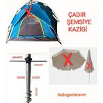 Dogant Şemsiye Ve Çadır Yer Sabitleme 32 Cm Demir Kazığı 4 Adet