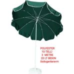 Dogant Ultra Yeşil Kırmalı Bahçe Havuz Balkon Polyester Şemsiyesi + Bidon