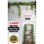 Dogant Yapay Zincir Bitki, 2 Adet, 2.40 m, Yeşil, Tavan Duvar Gizleme