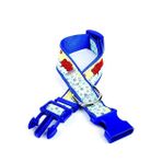 Doggie 3 cm x 36-60 cm Mavi Pati Desenli Dokuma Köpek Boyun Tasması