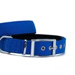 Doggie 3x42-50 cm Royal Mavi Elit Dokumadan El Yapımı Köpek Boyun Tasması