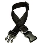 Doggie Ayarlanabilir Özellikli Dokumadan El Yapımı Siyah 2.5x40-50 cm Köpek Boyun Tasması