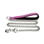 Doggie Comfort Dokuma Saplı Pembe 2.0x110 cm Zincirli Köpek Tasması
