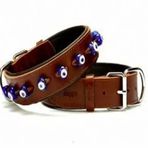 Doggie Comfort Nazar Boncuklu 4.0x75 cm Kahverengi Köpek Boyun Tasması