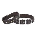 Doggie Comfort Siyah 3x47-55 cm Large Dokuma Kemikli Köpek Boyun Tasması