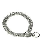 Doggie Eğitim Serisi Çift Boğma Zincirli Gri 2.5x35-40 cm Köpek Boyun Tasması