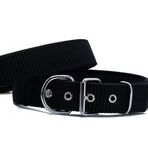 Doggie Elit Dokumadan El Yapımı Siyah 5x50-60 cm Köpek Boyun Tasması
