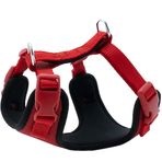Doggie Hava Alan Dokumadan El Yapımı Kırmızı 1.5x40-50 cm Köpek Göğüs Tasması