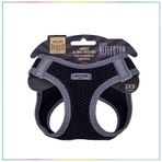 Doggie Havalı Dokuma Siyah 2XS 26-30 cm Reflektör Serisi Küçük Irk Köpek Göğüs Tasması