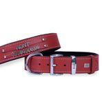 Doggie Konfor Deri Kırmızı 3.5x47-55 cm Köpek Boyun Tasması