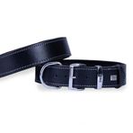 Doggie Konfor Deri Köpek Boyun Tasması 4 x 52-60cm - Black
