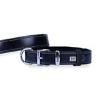 Doggie Konfor Deri Sade Siyah 2.5x37-45 cm Köpek Boyun Tasması