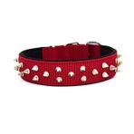 Doggie Konfor Dokuma Bol Çivili Kırmızı 5x50-60 cm Boyun Tasması