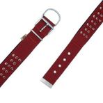 Doggie Konfor Dokuma Bol Çivili Kırmızı 5x60-70 cm Boyun Tasması