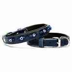 Doggie Konforlu El Yapımı Nazar Boncuklu Lacivert 2x35-40 cm Köpek Boyun Tasması