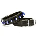 Doggie Konforlu El Yapımı Nazar Boncuklu Siyah 3.5x52-60 cm Köpek Boyun Tasması