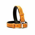 Doggie M 1,5x25-30 cm Karamel Deri Boyun Tasması