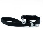 Doggie M 2.5x80-120 cm Siyah Dokuma Emniyet Kemerli Köpek Gezdirme Kayışı