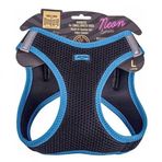 Doggie Mavi 42-48 cm L Beden Havalı Dokuma Neon Serisi Küçük Irk Göğüs Tasması
