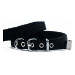 Doggie Polar Pedli Sade Siyah 1,5x20-25 cm Dokuma Köpek Boyun Tasması