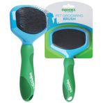 Doggiez Pet Supplies - Dilimleyici Tel Pin Köpek Fırçası Rahat Kavrama Saplı - Kedi ve Köpek Bakım Fırçası - Kısa ve Uzun Tüylü Köpekler İçin - Köpekler, Kediler, Yavru Köpekler için En İyi Evcil Hayvan Bakım Saç Fırçası
