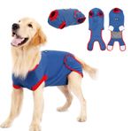 Doglemi Köpek Cerrahisi Kurtarma Takımı, Ameliyat Sonrası Köpekler İçin Kurtarma Elbisesi, Erkek Kadın için Köpek Kurtarma Elbisesi, Köpek Yaraları Bandajları Koni E-Yaka Alternatif, Yalama Isırmasını